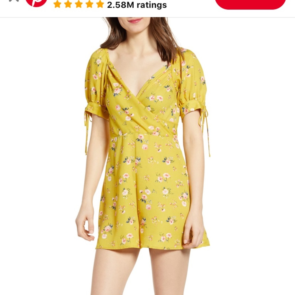 Ten sixty Sherman floral tie cuff romper